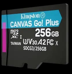Карта пам'яті KINGSTON microSDXC Canvas Go Plus 256Gb Class 10 UHS-1 А2 V30 [R-170MB/s] без SD адаптера SDCG3/256GBSP [59155] - мініатюра 3