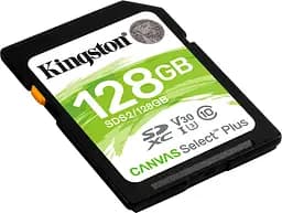 Карта пам'яті Kingston SDXC Canvas Select Plus 128GB Class 10 UHS-I U3 V30 [SDS2/128GB] [100871] - мініатюра 2