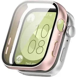 Чохол-накладка DK Huawei Watch Fit 3 Пластик Gloss Скло Full Cover (pink rose)