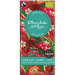 Органічний чорний шоколад з крихтами кави Chocolate and Love 55% какао 80 г