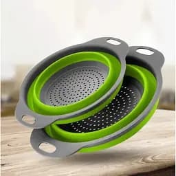 Кошики складні Wester W86 для миття овочів і фруктів 2 шт. Green Gray (do122) - мініатюра 2