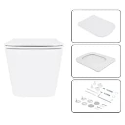 Набір Q-tap Nest 4 в 1 підвісний унітаз Crow Ultra Quiet 520x360x290 + комплект інсталяції QT05335172W48190 - мініатюра 6