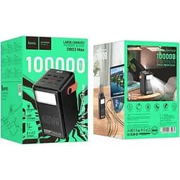 Універсальна мобільна батарея Hoco DB03 100000mAh Max Centurion PD 65W LCD Lamp (Чорна) - мініатюра 6