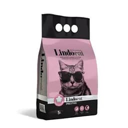 Бентонитовый наполнитель Lindocat для кошачьего туалета с ароматом детской присыпки 5 л