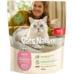 Сухой корм Mera Cats Nature Adult Salmon (Lachs) с лососем для взрослых кошек всех пород 400 г 