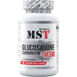 Препарат для суставов и связок MST Glucosamine Chondroitin MSM Hyaluronic Acid L-Proline, 90 таблеток