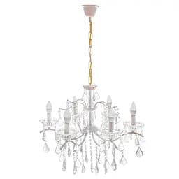 Люстра свічка Brille підвісна кришталева для холу E14 40W WH (BCL-682S/6)