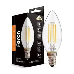 Світлодіодна лампа Feron Filament LB-158 6 Вт E14 2700K