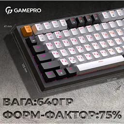 Клавіатура GamePro Red з Hot-Swap RGB Black дротова механічна (MK160B) - мініатюра 19