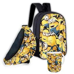 Набір дитячий Посіпаки рюкзак 36х27см сумка-бананка, кружка з принтом для хлопчика (01638)