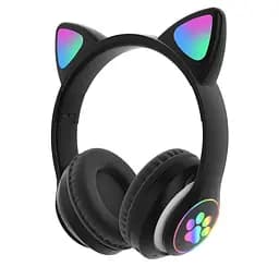 Бездротові навушники Cat STN-28 / Гарнітура з мікрофоном FM радіо Bluetooth чорний