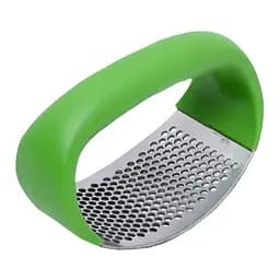 Пресс для чеснока из нержавеющей стали с пластиковой ручкой чесночница, Kitchen Master Зеленый 84759