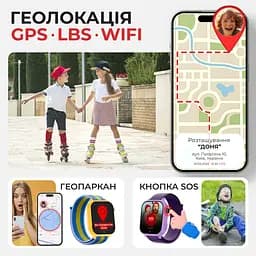 Дитячий смарт-годинник JETIX G100 4G Love Ukraine зі змінним корпусом і ремінцем у комплекті - мініатюра 6