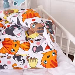 Набір антиалергенний MirSon зима Kids Time 20-0035 Colored kittens 140x205 см EcoSilk: ковдра з подушкою (2200009665189) - мініатюра 6