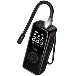 Автомобільний насос Hoco ZP18 Enlighten smart air pump Black