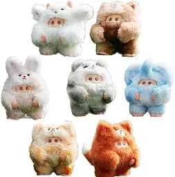 Коллекционная мягкая игрушка 10/10 Toys с кольцом Giggle Monster Лесные пушистики V2 (GM9981134)