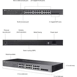 Комутатор TP-Link SG3428 (SG3428) - мініатюра 7