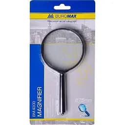 Лупа Buromax, 3-кратна, d 75 мм, чорний (BM.4303)