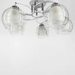 Потолочная люстра в белом корпусе на 5 двойных плафонов Ø 55 см Ст. 6634/5 WT | Line F