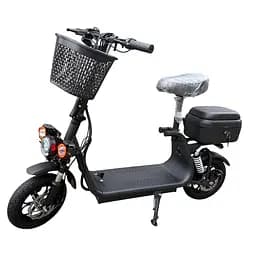 Электросамокат EVOBIKE Zen U12 MAX черный | 800W 23 Ah |  электросамокат с тремя фарами, корзинкой и кофрой (модель 2025 года)