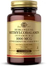 Вітаміни та мінерали Solgar Sublingual Methylcobalamin (Vitamin B12) 1000 mcg, 60 таблеток