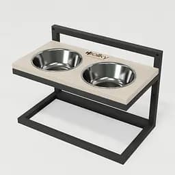 Hollky Flex M — миски на регульованій підставці для середніх собак (2 × 0.85 л) - мініатюра 2