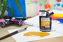 Акрилова фарба Sennelier Abstract, 500 мл, Жовта охра (Yellow Ochre) - мініатюра 3