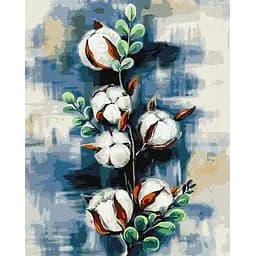 Картина за номерами Ideyka натюрморт Бавовна 40x50 см (KHO5665)