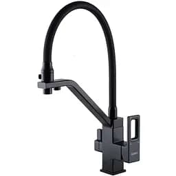 Смеситель для кухни под осмос Globus Lux PIANO GLPN-0900-10-BB черный одноручный с поворотным изливом для фильтрации воды