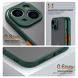 Чехол-накладка для Realme C53/C51/Note 50, Frosted Matte, зеленый, противоударный чехол с защитой всего корпуса, термополиуретан TPU + поликарбонат PC, ArmorStandart (ARM72389) - мініатюра 3