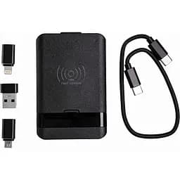 Бездротовий зарядний пристрій TheGeneral Flow 15W з набором перехідників USB/USB C чорний (40070119-01)