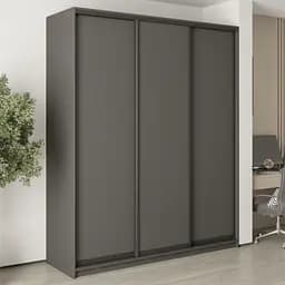 Шкаф-купе трехдверный MebelStar Стандарт BG 3ДСП 200x60x240 см Антрацит (MBS-8564)