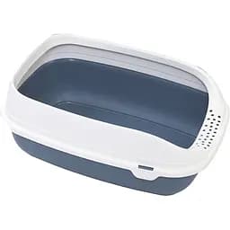 Туалет для котів з рамкою MPS Beta Plus Small Dark Blue 43x31x16 см