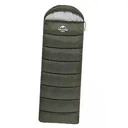 Спальник Naturehike U150 с капюшоном (NH20MSD07) +11°C - левый – зеленый