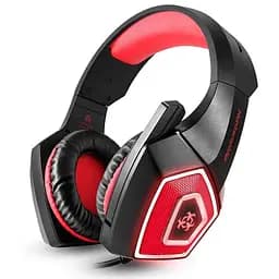 Провідна ігрова гарнітура Hunterspider Gaming with LED V1, USB, 3.5mm, 2m, black-red - мініатюра 2