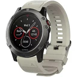 Силиконовый ремешок Primo для часов Garmin Fenix ​​5/5 Plus/Fenix ​​6/6 Pro Grey