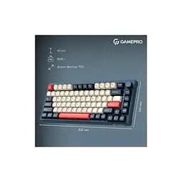 Клавіатура GamePro Asgard Yord Wireless/Bluetooth/USB UA Blue (MK266BL) - мініатюра 12