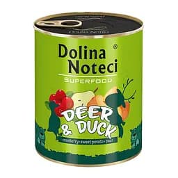 Консерва Dolina Noteci Superfood для собак 800 г (оленина та качка)