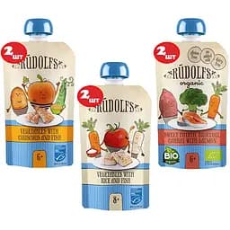 Набор рыбных пюре Rudolfs Fish Box, 660 г (6 шт. по 110 г)