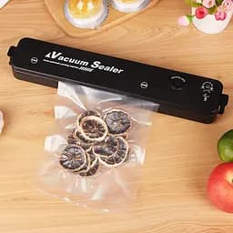 Вакуумний пакувальник для харчових продуктів Vacuum Sealer домашній автоматичний вакууматор, A-plus Чорний 87733 - мініатюра 4