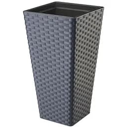 Горщик для квітів Form-Plastic Rattana слим квадро-35 49.9 л антрацит (3900-014)