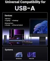 Перехідник USB 3.0 Type-A --> Ethernet RJ45 2.5Gb CM648 Ugreen чорний - мініатюра 6