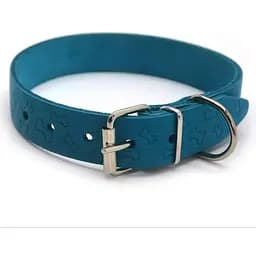 Нашийник для собак Zoo-hunt ОТ Кісточка шкіряний тиснений бірюзовий 1,6/23-31 см