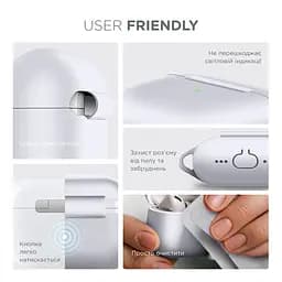 Силіконовий чохол для навушників Apple AirPods Pro 2 2022, Hang Case, білий, ультратонкий захисний кейс товщиною 2 мм, захист від подряпин, пилу та ударів, компактний, з карабіном для кріплення, ArmorStandart (ARM68586) - мініатюра 5