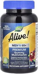Комплекс для здоров'я чоловіків 50+ Nature's Way Alive! Men's 50+ Premium Gummy, 75 желейок