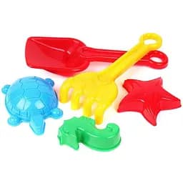 Набор лопатки+грабельки+3 пасочки ТехноК 2254 Красный