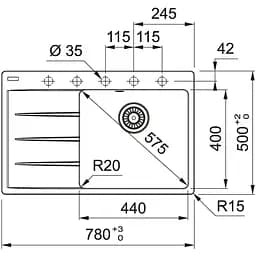 Кухонна мийка Franke Centro, фраграніт, воникс - мініатюра 2