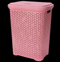 Кошик для білизни Diomedea з кришкою темно-пудровий 505 x 385 x 285 мм 35 л (К1-803) - мініатюра 2