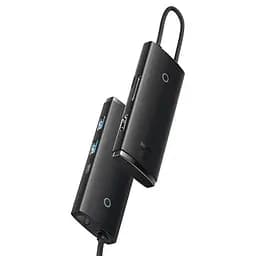Перехідник HUB Baseus Lite Series 6in1 (Type-C to HDMI + 2xUSB 3.0 + PD+SD/TF) (WKQX05) Black - мініатюра 3