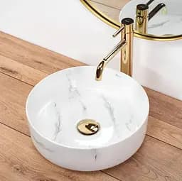 Умивальник Rea Sami nature marble накладний мармур REA-U6606, Мармур - мініатюра 4